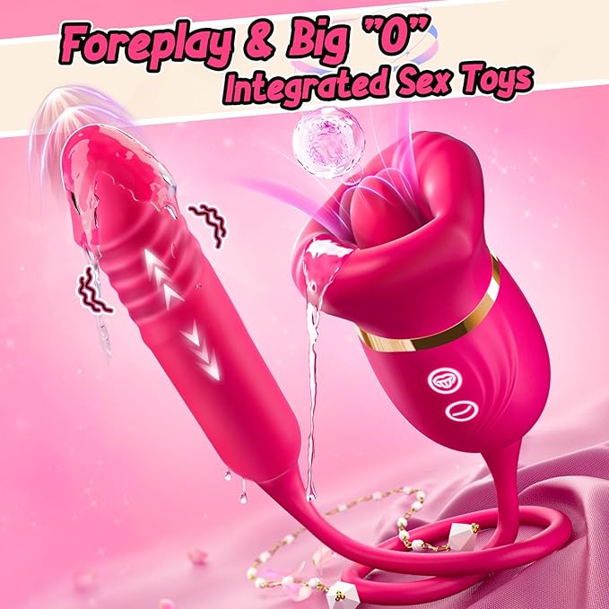 Nipple Sucking Sensory Toys Woman 10 Vibration &amp Thrusting Tongue Licking Virabtor Sucker KFY101211