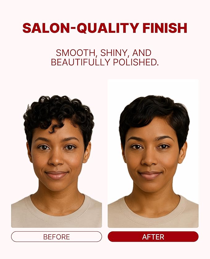 GLAMPALM GlamMuse Small 0.5 | All-Ceramic Flat Iron Infused with Vita-C Salon Results with Less Heat Damage Trusted by K-Pop Hair Stylists Hair Straightener for Short Hair Silk Press | GP101T