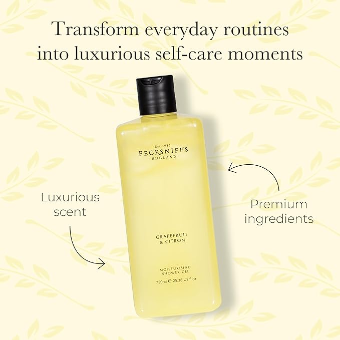 Pecksniff's Grapefruit &amp Citron Moisturizing Shower Gel | 750ml / 25.36 Fl Oz