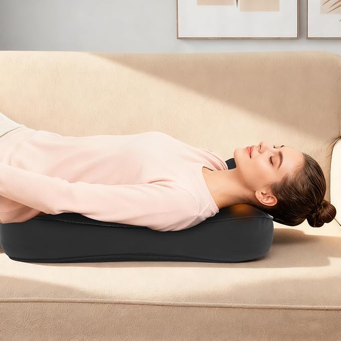 SHZICMY Electric Back Massager with Heat and Red Light 3 Intensity Kneading Massage for Neck Shoulder Back Waist Leg 15 Min Auto Shut Off Wired Controller Home Office Use