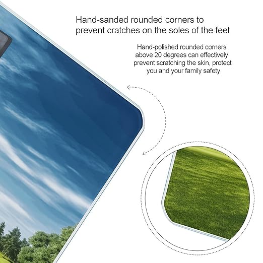 Golf Course Lawn Weight ScaleClear LED Display Bathroom Digital Weighing ScaleTempered Glass Digital Bathroom Scale for Body Weight Capacity Up to 400 Lbs