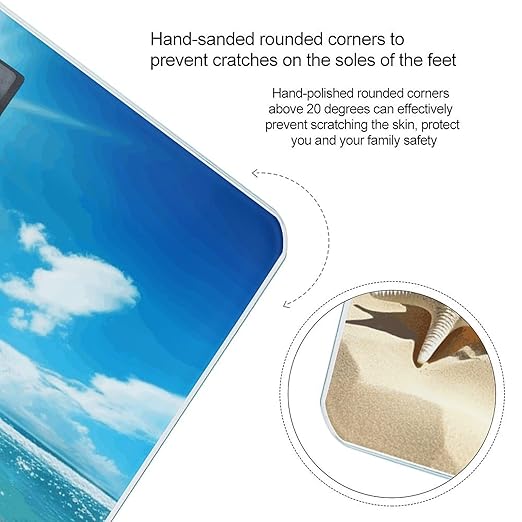 Bright Sunshine Summer Beach Weight Scale for Body Weight Digital Bathroom Scale High Capacity Accurate Digital Weighing Scales and Easy-to-Read on Backlit LCD Display Scales