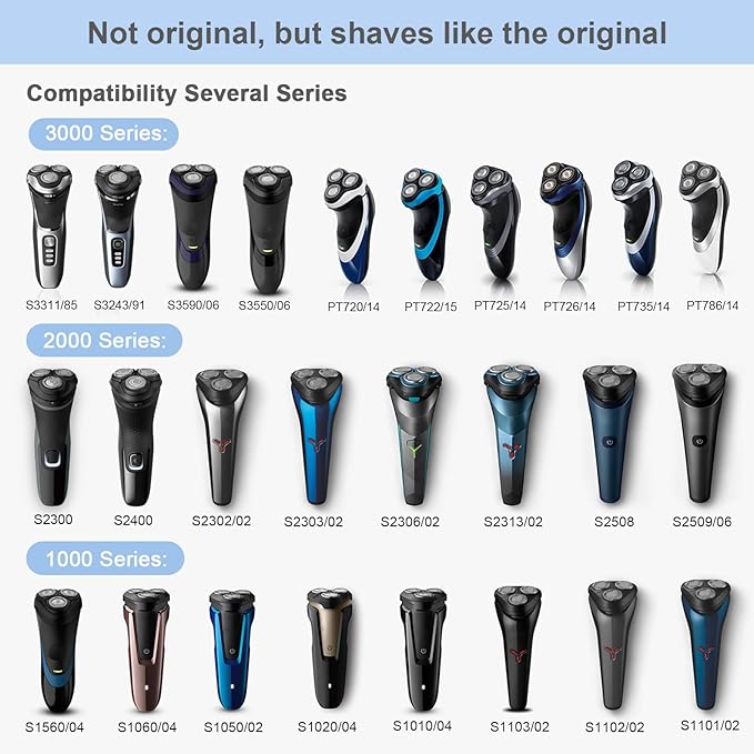 SH30 Replacement Blades for Philips Norelco Shaver Series 3000 2000 1000 9 PC-Pack and 1 1pcs Retaining Ring