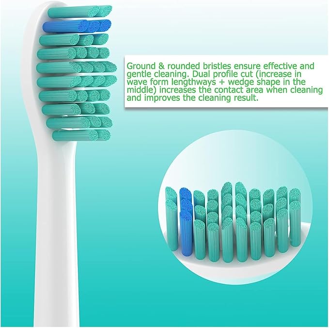 Electric Toothbrush Replacement Heads Soft Bristles Nozzles Tooth BrushCompatible for Care Oral Care(16pcs)