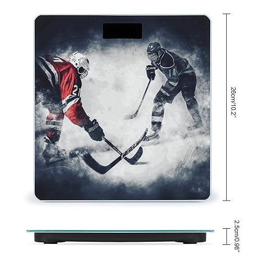 Ice Hockey Art Scale for Body Weight Smart Scales Digital Bathroom Scale High Precision Weighing Scales with Large Display Weighing Machine for People
