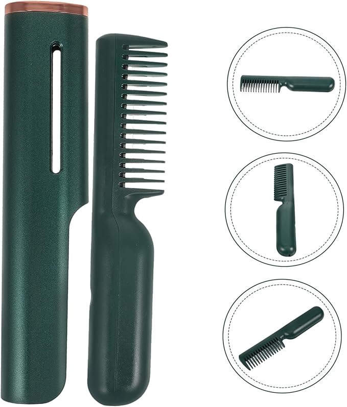 Vaguelly Electric Hot Comb Straightener Brush Brush USB Powered Hair Comb Hairstyling Tool