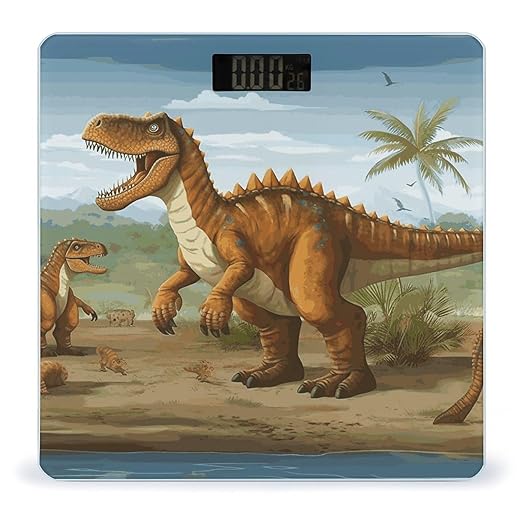 Jurassic Period Dinosaur Smart Scale for Body Weight Accurate Bathroom Scale with LED Display Digital Weight Scales Weighing Machine High Precision Scales for Bath Home