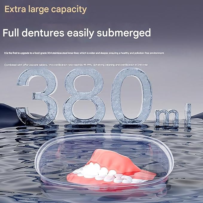 Dentals Appliance Cleaner Wireless Charging Base Quiet Operate Automatic Machine for Dentals Appliances