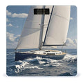 Nautical Sailboat Scale for Body Weight Digital Bathroom Scale Toughened Glass High Precision Scales for Body Weight with Large LCD Backlight Display Weight Scales