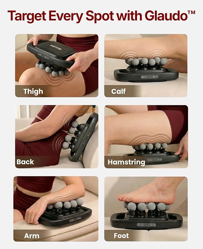 20 Head Massage Gun Deep Tissue Upgraded from 16 Head - Back Massager for Pain Relief Professional Percussion Massager for Muscle Recovery 30 Speeds Handheld Full Body &amp Shoulder Massager