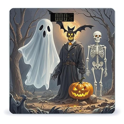Funny Death Ghost Bathroom Scale Digital Weight Scale Precision 400 Lbs Weighing Scales Large with LCD Backlight Display BMI Measures