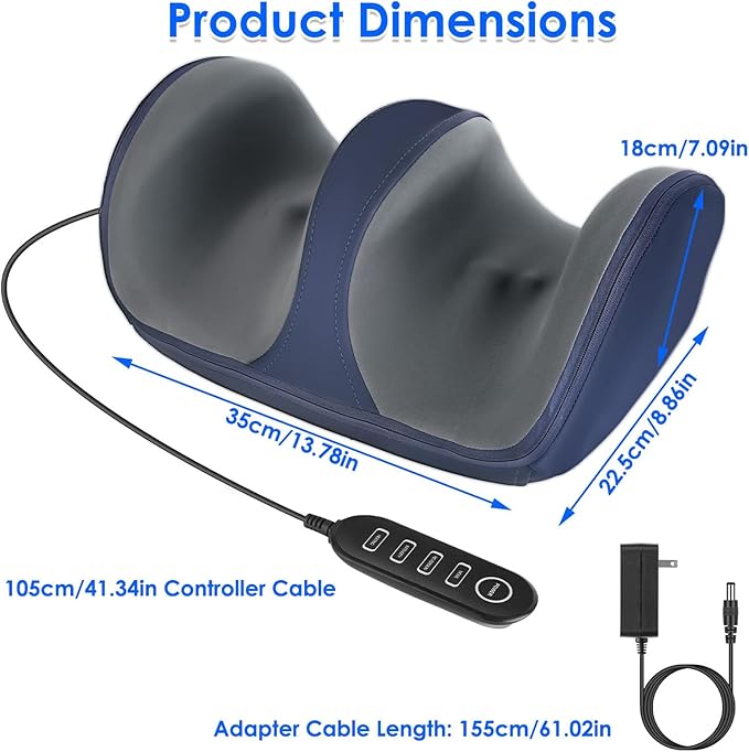 Shiatsu Foot Massager with Heat Foot Massager Machine for Circulation and Pain Relief Calf Massager with 3 Modes 3 Intensity Levels Christmas Gifts for Mom Dad
