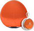 Silicone Face Brush - Electric Face Cleansing Brush and Exfoliator 3-Speed Sonic Vibration IPX7 Waterproof USB Fast Charge Portable with Hook and Cover Perfect Gift for Women/Men (Orange)