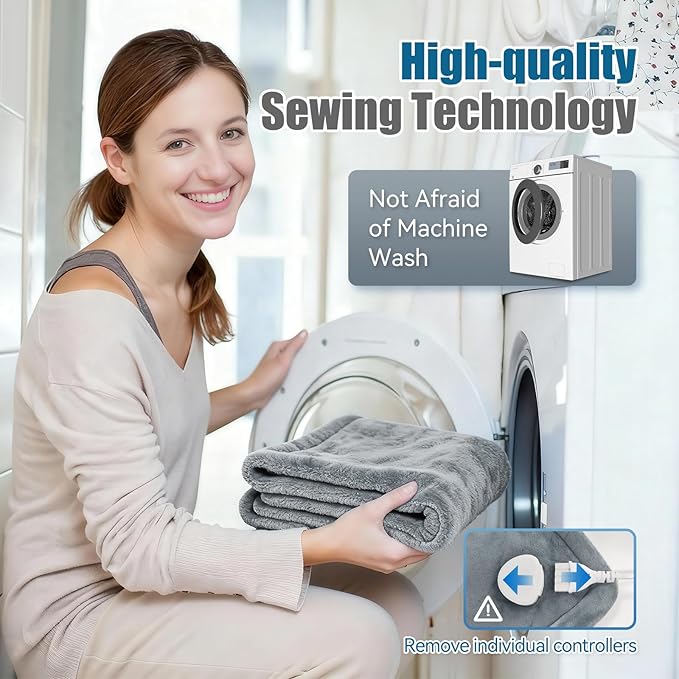 Weighted Heating Pad for Neck &amp Shoulders - 6 Heat Settings 4 Timers Auto Off - Electric Heating Pad for Back Pain Relief - Gift for Women/Men Mom/Dad Birthday Christmas