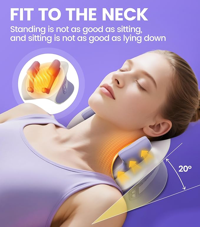 Electric Massage PillowDesigned for Neck Massage with red Light Heating Function relieves Neck Pain and Headache.