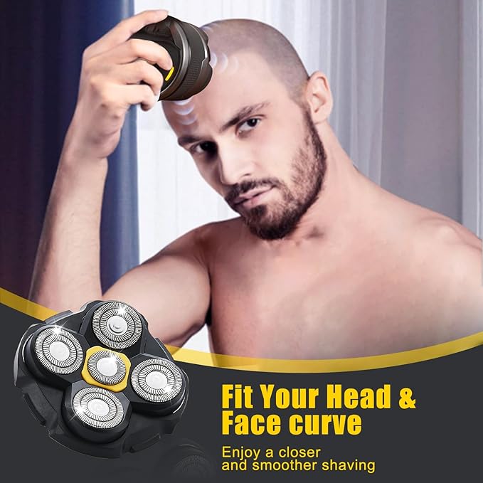 Shaver Replacement Heads Compatible with Microtouch Titanium Head Shaver for Bald Men 2 Pack
