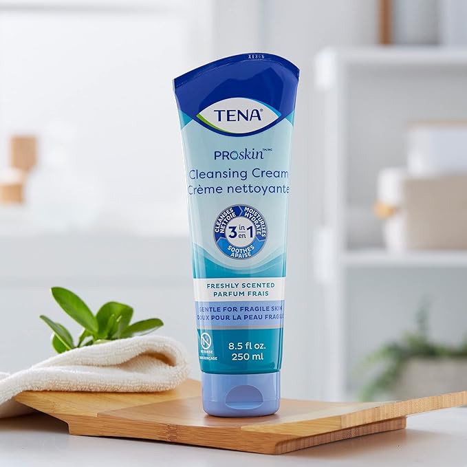 TENA ProSkin Cleansing Cream Cream Rinse-Free Body Wash Tube Mild Scent 8.5 oz. 64425 10 Ct