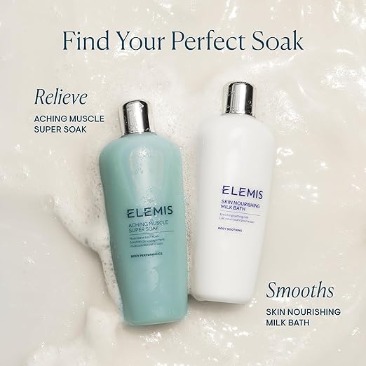 ELEMIS Aching Muscle Super Soak 400ml Natural Bath Milk Soak To Ease Muscle Aches &amp Tension