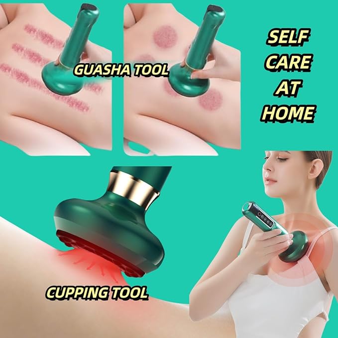 12 Levels Adjustable Handheld Cellulite Massager Charging Heated Guasha Tool Cupping Massage Body Sculpting Machine Cellublast for Cellulite Remover for Body Massager (Grey)