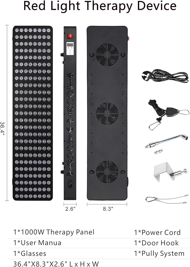 Red Light Therapy for Body FaceExtra Large Infrared Red Light Therapy Panel Full Body for Pain ReliefLED 660nm Red Light Panel &amp 850nm Near-Infrared Therapy Device (200 LEDs - 1000W)