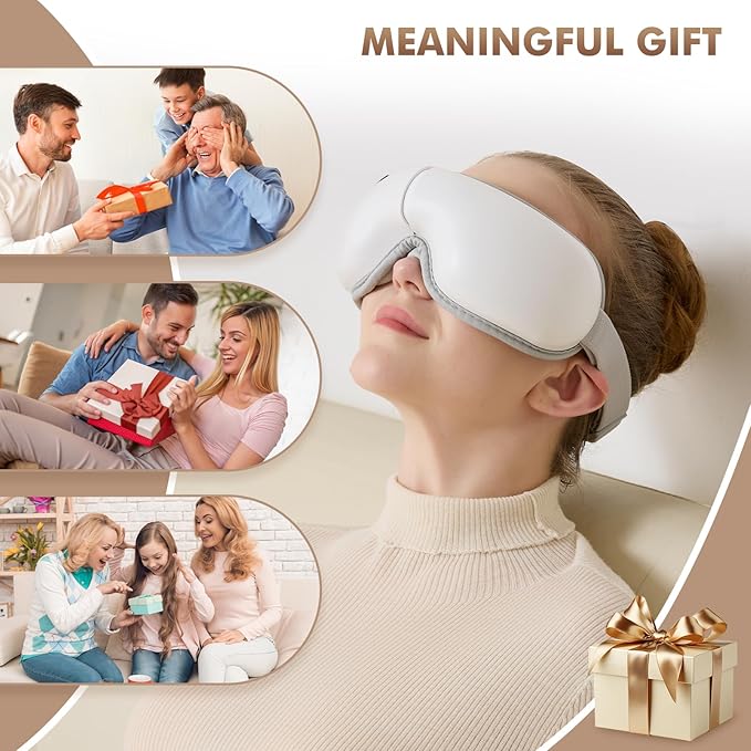 Eye Massager with Light-Blocking Design 2026 Upgraded Eye Massager with Heat 5 Modes &amp 180° Folding Design Sleep Gift for Office Travel Home Use Portable &amp Gifts for Women and Men