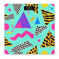 Women's Fashion Automatic Switch Digital Bathroom Weighing Scale Smart Scale Geometric Checkered Zebra Tiger Leopard Print Mint Green Retro 80s 90s