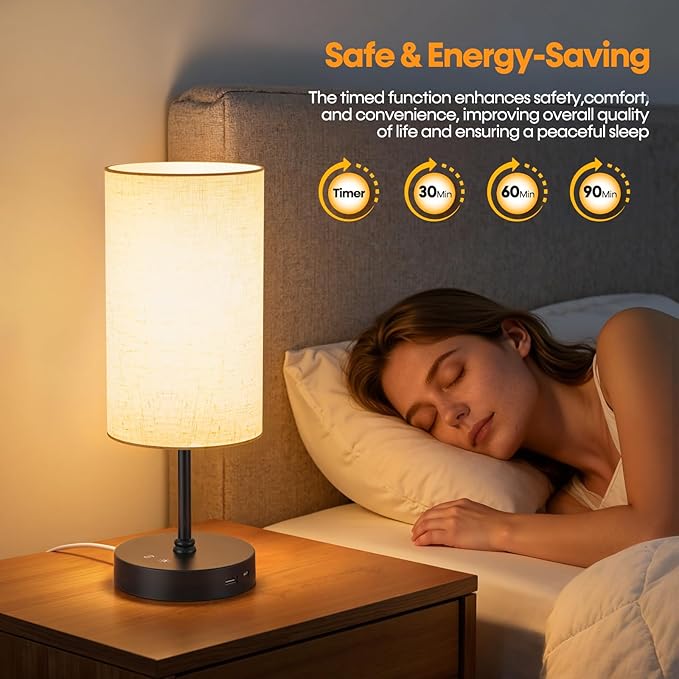 NIORSUN Light Therapy Lamp10000 Lux Sun Lamp with Remote3 Color Temperatures &amp Stepless DimmingHappy Sunlight Lamp with USB C &amp A PortsUV-Free Full Spectrum Light for Home Office