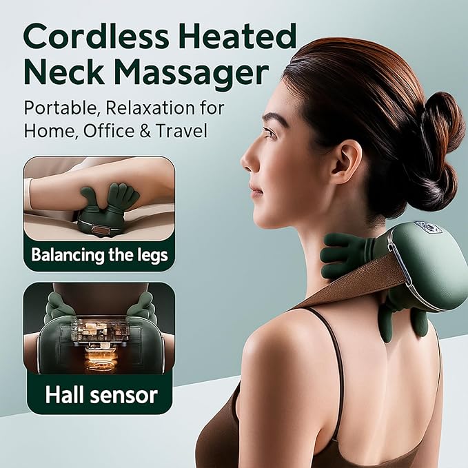 N7 Master Hand Shoulder and Neck Massager Cervical MassagerSiasoo Neck Massager Shoulder Pro3D Ergonomic Design for Relief &amp Relaxation Cordless Back Massager for Home Office (1pcs)