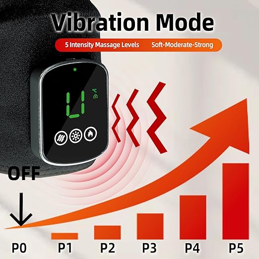 Red Light Therapy for Knee &amp Elbow Vibration &amp Heated Massage for Knee Brace660nm&amp850nm Red Light Therapy Heated Device for Joint Elbow Shoulder Pain Relief