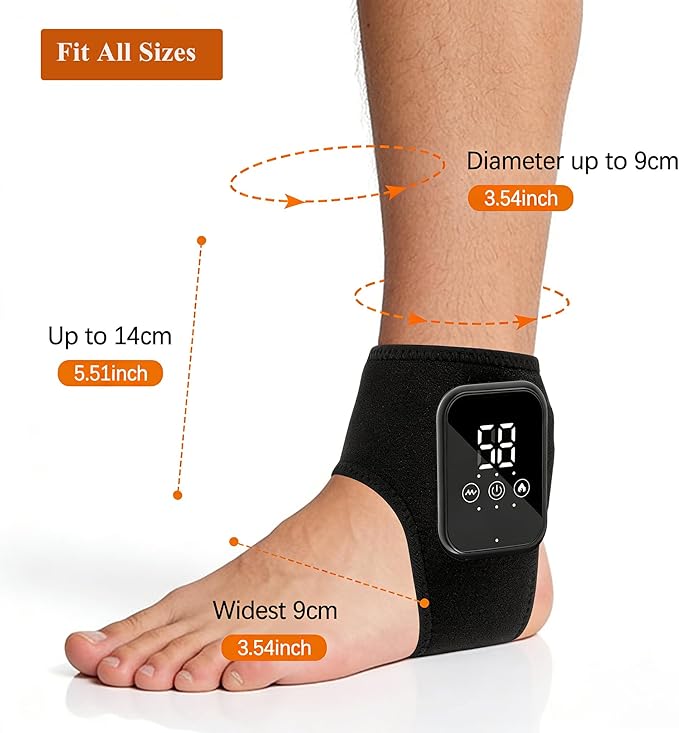 Foot Massager 3-in-1 Cordless Foot and Ankle Massager with Heat &amp Vibration Portable with 3 Modes &amp 3 Heat Levels for Heel Arch and Ankle Comfort at Home/Office/Travel (1 Pic)