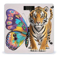 Butterfly and Tiger Scale for Body Weight Highly Accurate Digital Bathroom Body Scale Digital Bathroom Scales for People Anti-Slip Large LCD Display Smart Scales