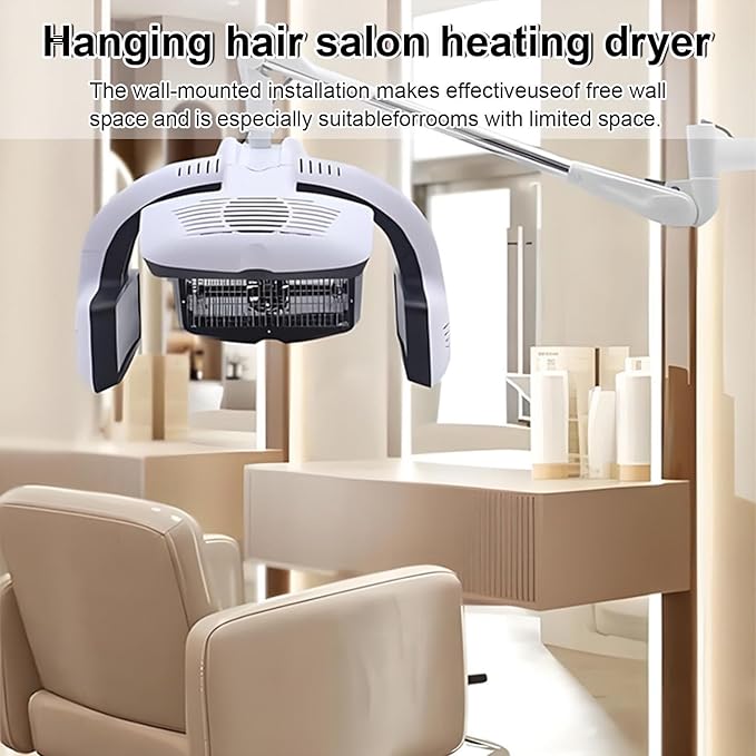 Hair Color Processor Wall MountSalon Hair Color Processor Wall Mount/Floor-Standingwith LED Displaywith 5 Heating Discs360° Swivel Adjustable Armfor Drying DyeingPerming Hanging
