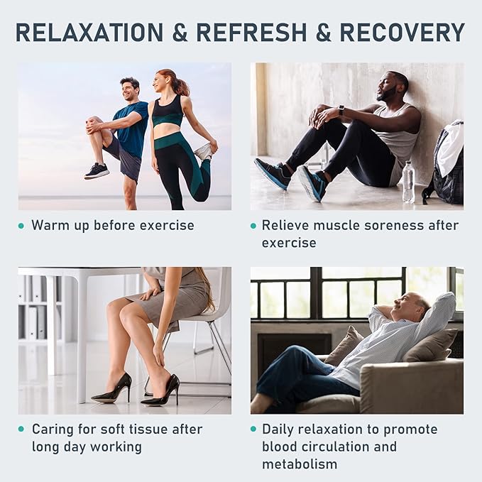 QUINEAR Air Compression Recovery System Professional Sequential Device for Massage Therapy Foot and Leg Recovery Boots to Improve Circulation for Athletes FSA-HSA Eligible (Medium)