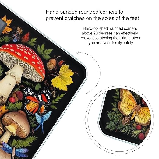 Smart Scale for Body Weight Digital Bathroom Weighing Scale Energy Saving Scale Fall Mushroom Leaves