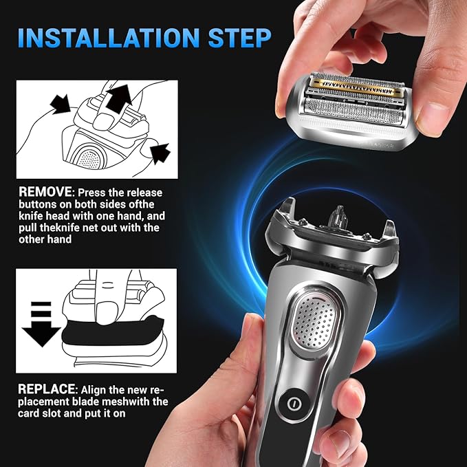 94M Replacement Heads Compatible with Series 9 Electric Shaver Replacement bladesfor s9 Sport Replacement Head and Series 9 Pro Electric Razors 9290cc9291cc9370cc9293s9385cc9390cc