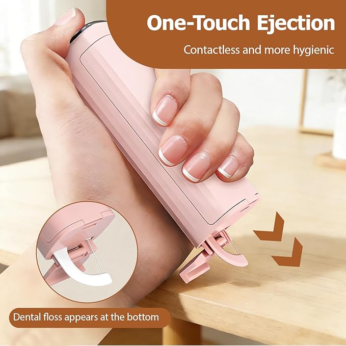 Portable Dental Floss CaseAutomatic Dental Floss Pick CaseRefillable Floss Organizer with 100 PicksDentals Flosss Pick Cases for Cleaning Teeth and Oral Care (3PCS)
