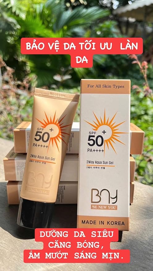2 Pack x 30ml Be New You (BNY) Sun Gel SPF 50+ PA++++ Korean Sunscreen For All Skin Types