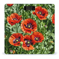 Red Geraniums Flower Bathroom Scale for Body Weight LCD Display Digital Bathroom Scale Tempered Glass Bathroom Weight Scales Fashion Smart Scales for Home Bedroom 400 Lb