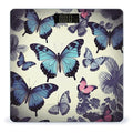 Beautiful Butterfly Scale for Body Weight Safe Rounded Corners Tempered Glass Digital Bathroom Scale LED Display 400lb Capacity Weight Scales with High Precision Sensors