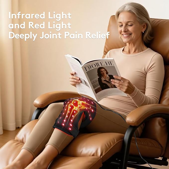 UTK Red Light Therapy for Knee and Elbow Infrared Light and Red Light Deeply Pain Relief Stiffness 10-60 min Auto Shut Off Portable Infrared Device Gift for Athletes and Active Lifestyles