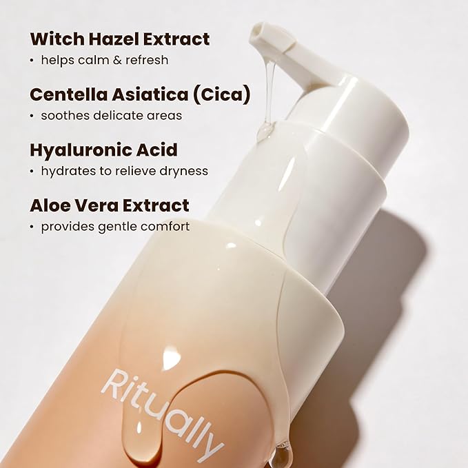 pH-Balanced Period Gel Wash – Hydrating Intimate Vulva Cleanser for Sensitive Skin PMS Comfort Formula with Hibiscus Cica &amp Amino-Acid Cleansers Fragrance-Free Cycle Care 4.05 oz
