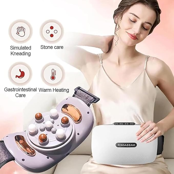 Electric Abdominal Massager Bianstone Automatic Abdominal Massager with 15mm Massage Head Adjustable 3 Levels Intensity and 5 Modes for Abdominal Back Neck and Legs