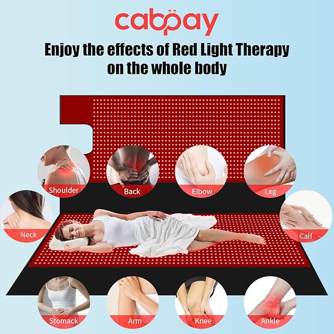Red Light Therapy Blanket for Full Body Coverage 2460 LEDs with Red&ampNear Infrared Light Therapy-Wrap to Improve SleepSkin HealthPainAnti-AgingPulse&ampBrightness Control for Home(2Pcs)