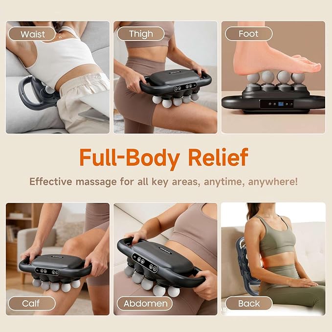 16-Head Massage Gun Set Deep Tissue Percussion Massager Electric Muscle Massager with 9 Adjustable Speeds Portable for Home Gym Office Travel (Black 16-Head)