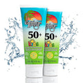 Reef Friendly Kids Sunscreen SPF 50 Mango Lime Scent Body Lotion Rich in Anti-Oxidants Water Resistant Up to 80 Minutes Broad Spectrum 4 oz 2 Pack