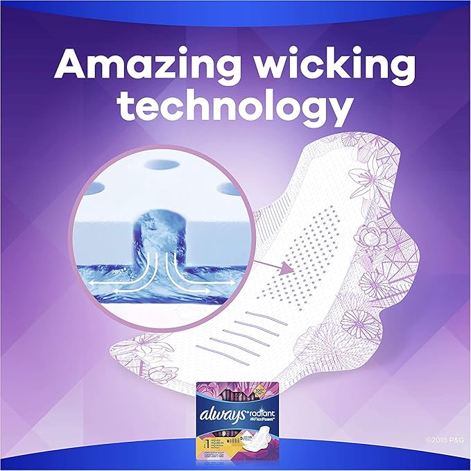 Always Radiant Pads with Wings Scented (Pack of 6)