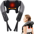 Neck Shoulder Back Massager with Heat Width Adjustable Cordless Shiatsu Heated Massager for Pain Relief Deep Tissue Brushless Motor 6D Kneading Massage Gifts for Women Men Mom Dad Birthday Christmas