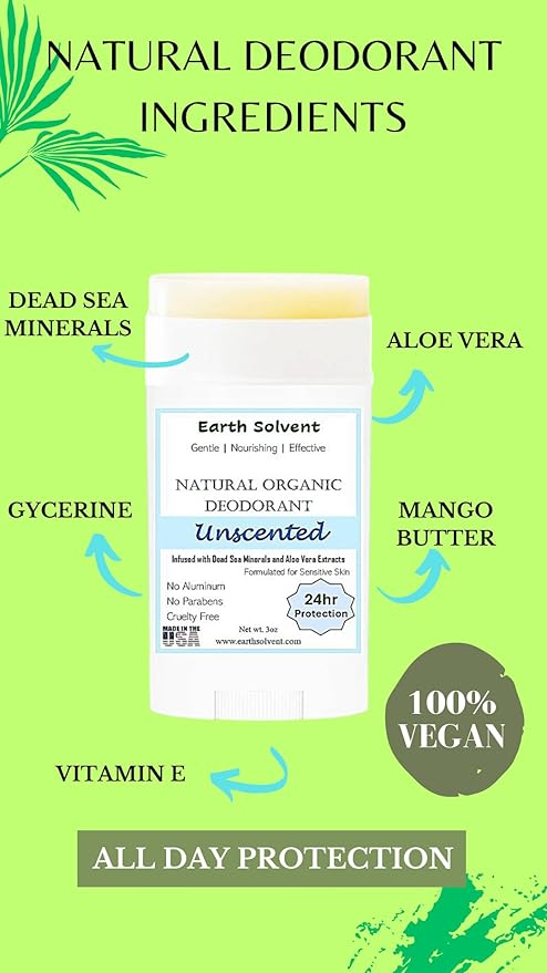 Magnesium Natural Organic Vegan Deodorant with Dead Sea Minerals &amp Aloe Vera For Sensitive Skin 24hr Protection Aluminum Free Paraben Free Baking Soda Free Cruelty Free-For Men &amp Women (San