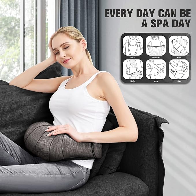 MagicMakers Neck Massager with Heat Gifts for Women Men Dad Mom Family Friend Mothers Day Fathers Day Christmas Shiatsu Kneading Back Massager for Shoulder Pain Relief Muscle Soreness