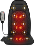 Vibraiton Back Massager for Chair Massage Seat Cushion Back Massage Pad with Heat10 Vibration Motors5 Vibration ModesChair Massager at Office/Home